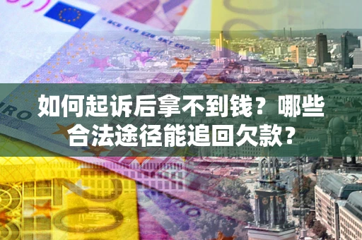 武汉如何起诉后拿不到钱？哪些合法途径能追回欠款？
