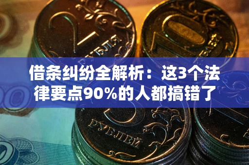 武汉借条纠纷全解析：这3个法律要点90%的人都搞错了
