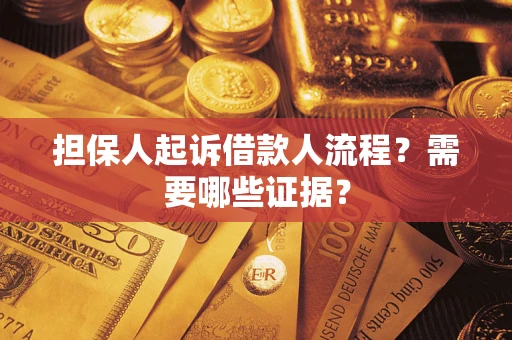 武汉担保人起诉借款人流程？需要哪些证据？