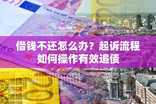 武汉借钱不还怎么办？起诉流程如何操作有效追债