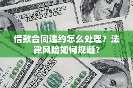 武汉借款合同违约怎么处理？法律风险如何规避？