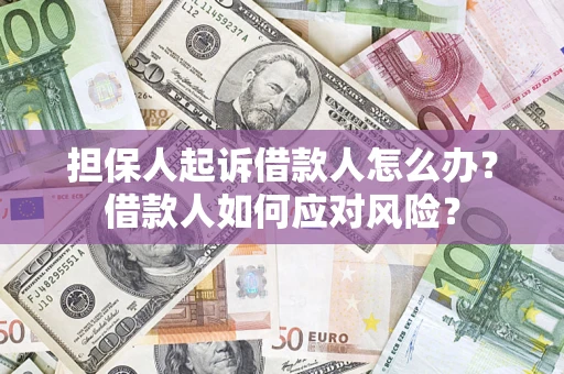 武汉担保人起诉借款人怎么办？借款人如何应对风险？