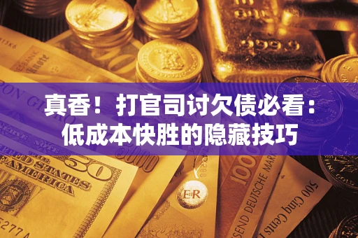 武汉真香！打官司讨欠债必看：低成本快胜的隐藏技巧