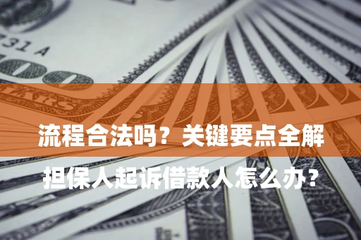 武汉

担保人起诉借款人怎么办？流程合法吗？关键要点全解析