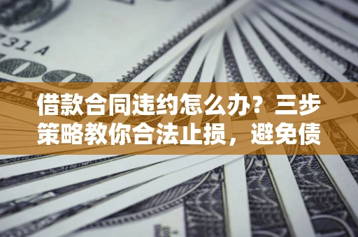 武汉借款合同违约怎么办？三步策略教你合法止损，避免债务危机升级