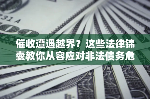 武汉催收遭遇越界？这些法律锦囊教你从容应对非法债务危机