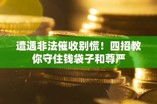 武汉遭遇非法催收别慌！四招教你守住钱袋子和尊严